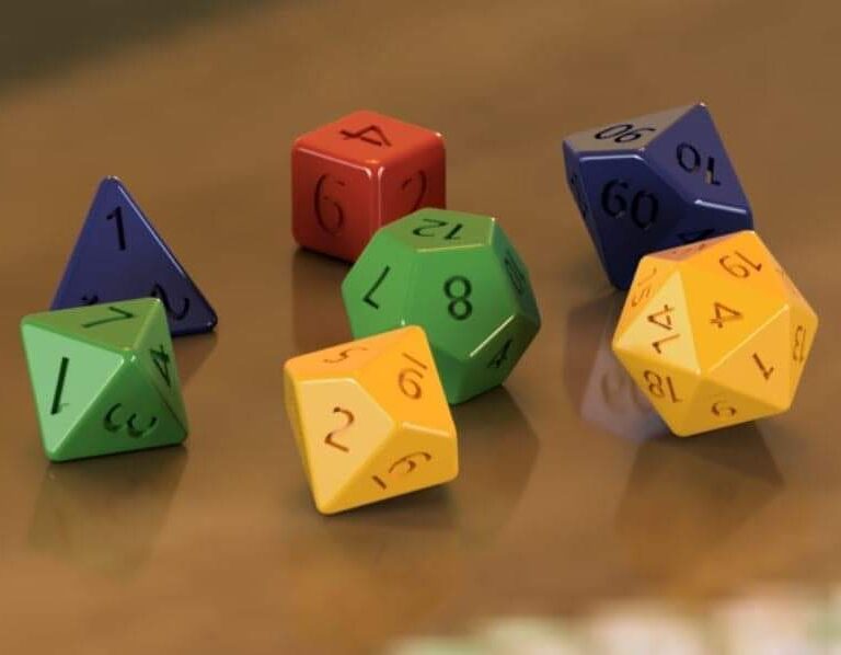 Dice set 3D model