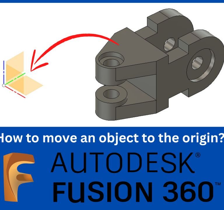 How do you move an object to the origin in Fusion 360 3diest