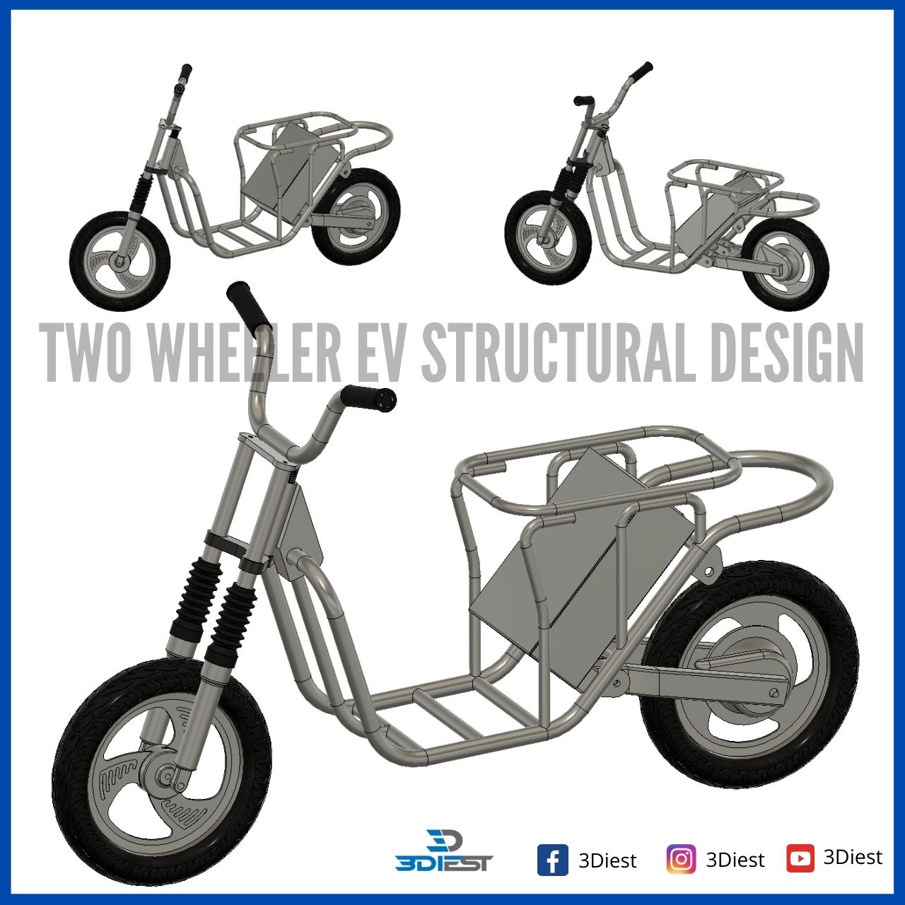 Two Wheeler EV bike Structural Design.