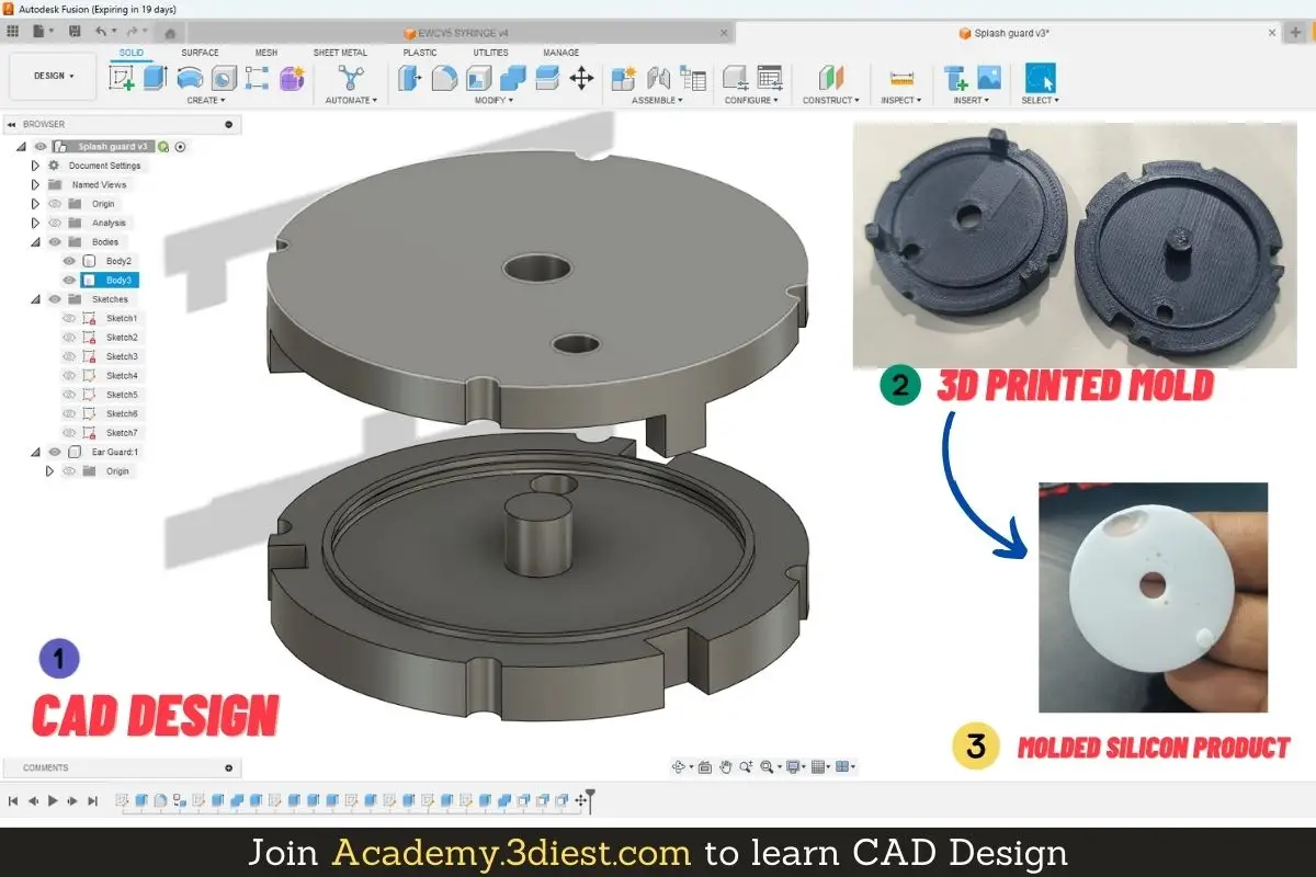 3D printed Silicon Mold